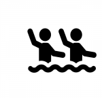 Virtual workout platform for swimming pools